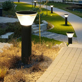 Luci led da esterno solari conico nero - clowasit.com