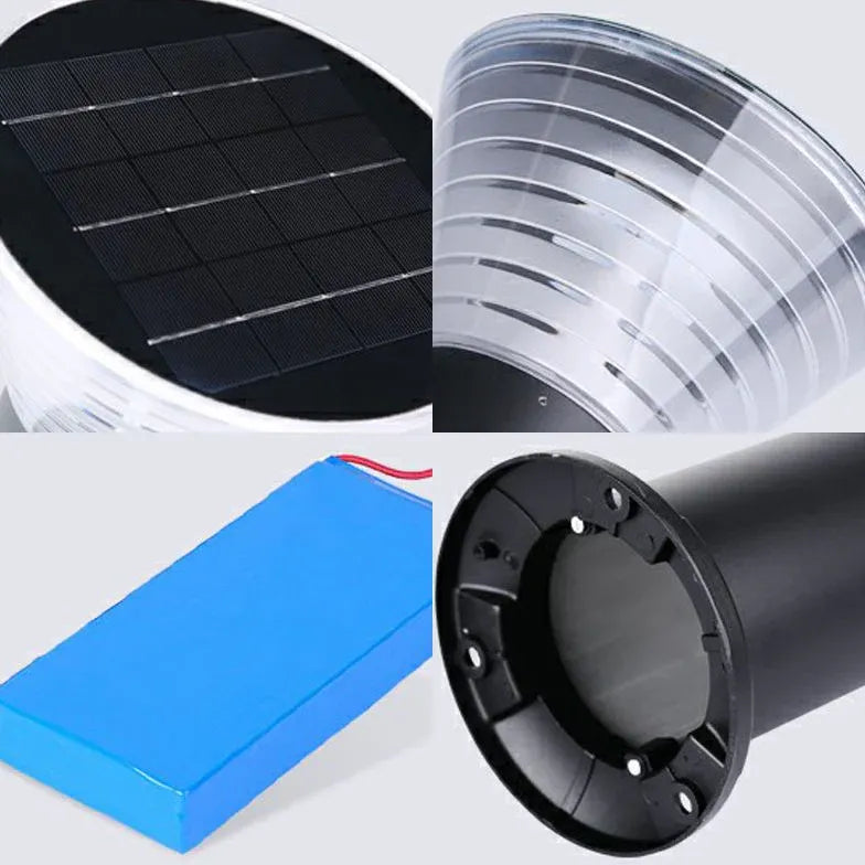 Luci led da esterno solari conico nero - clowasit.com
