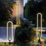 Luci esterne da giardino solari design ellittico - clowasit.com