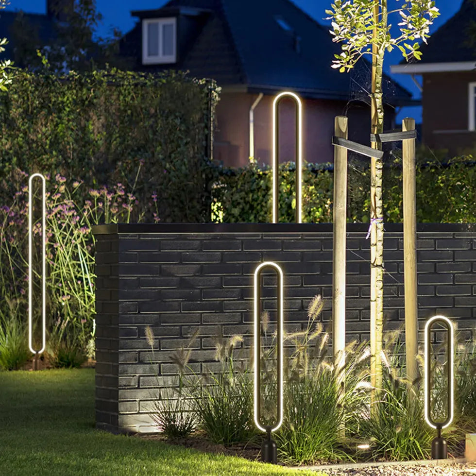 Luci esterne da giardino solari design ellittico - clowasit.com