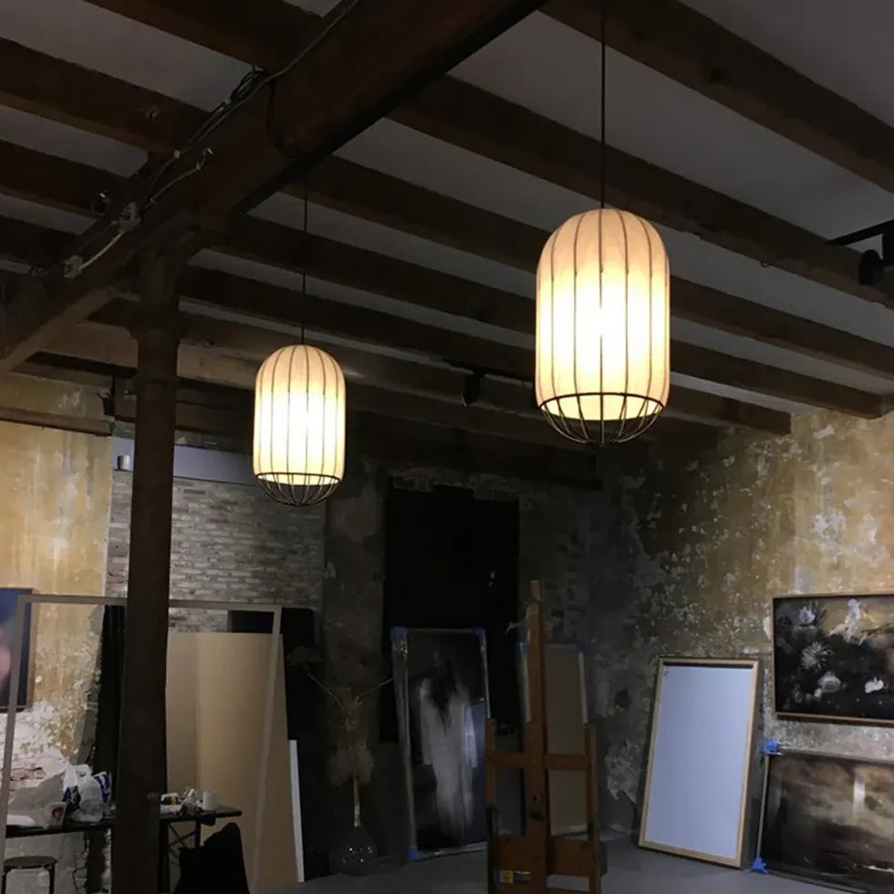 Lampadario Striscia Led Cilindro Semitrasparente Design Moderno - clowasit.com