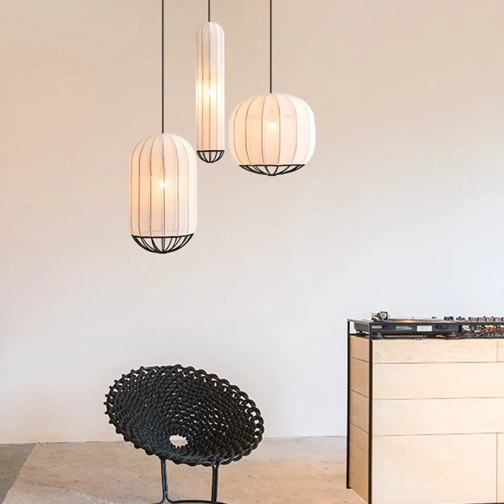 Lampadario Striscia Led Cilindro Semitrasparente Design Moderno - clowasit.com