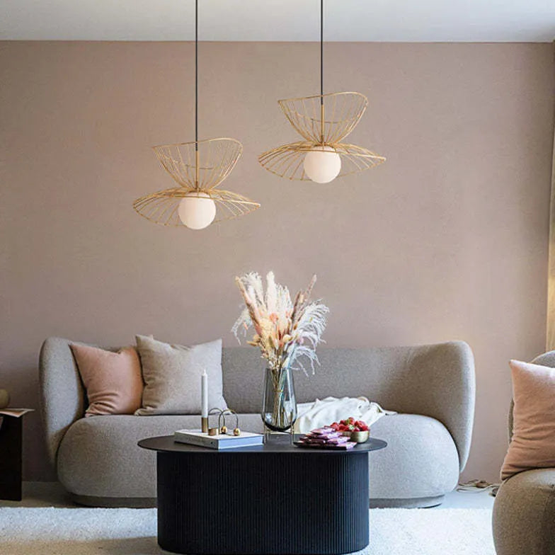 Lampadario a fili doppio strato forma petalo - clowasit.com