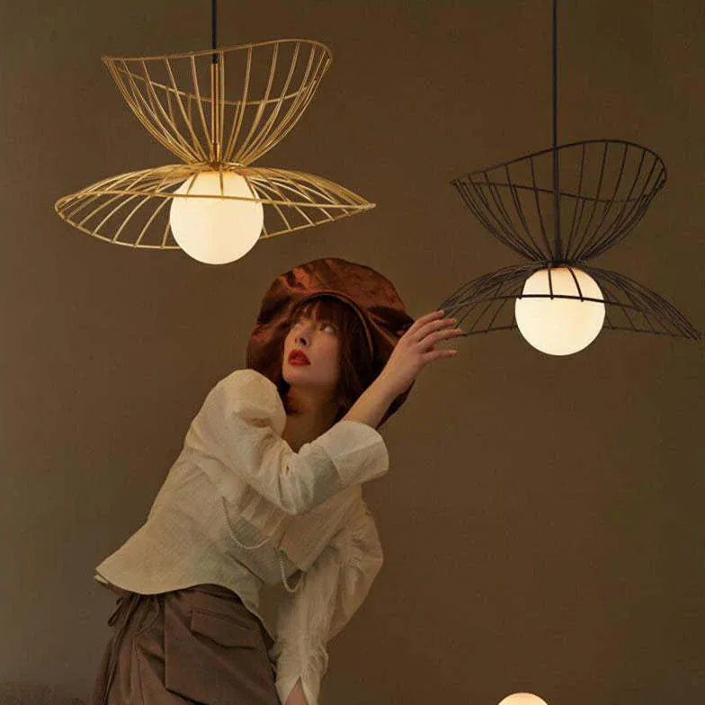 Lampadario a fili doppio strato forma petalo - clowasit.com