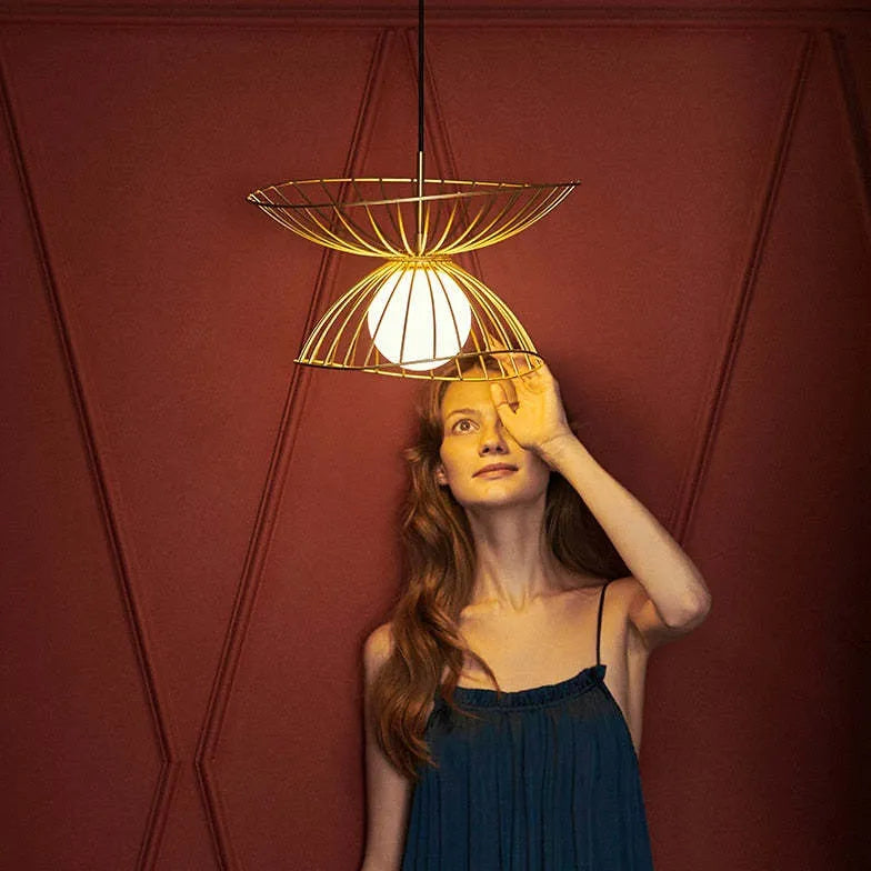 Lampadario a fili doppio strato forma petalo - clowasit.com