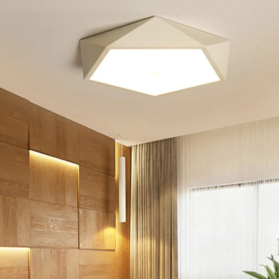 Plafoniera geometrica minimalista design a cinque punte - clowasit.com