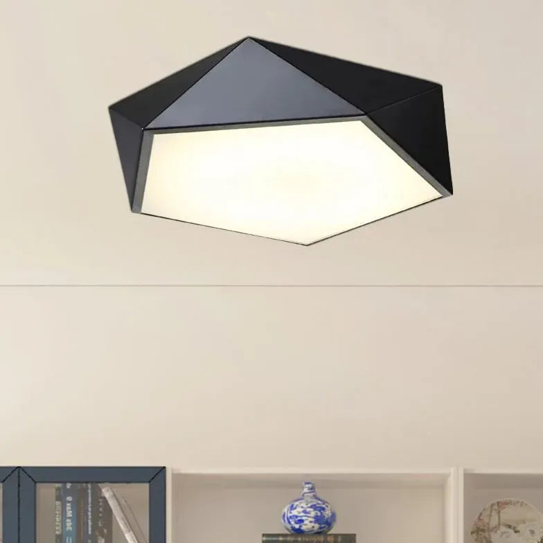 Plafoniera geometrica minimalista design a cinque punte - clowasit.com