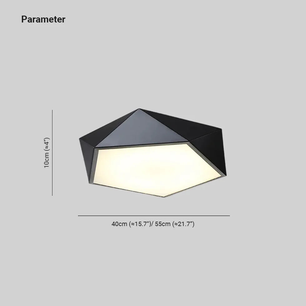 Plafoniera geometrica minimalista design a cinque punte - clowasit.com