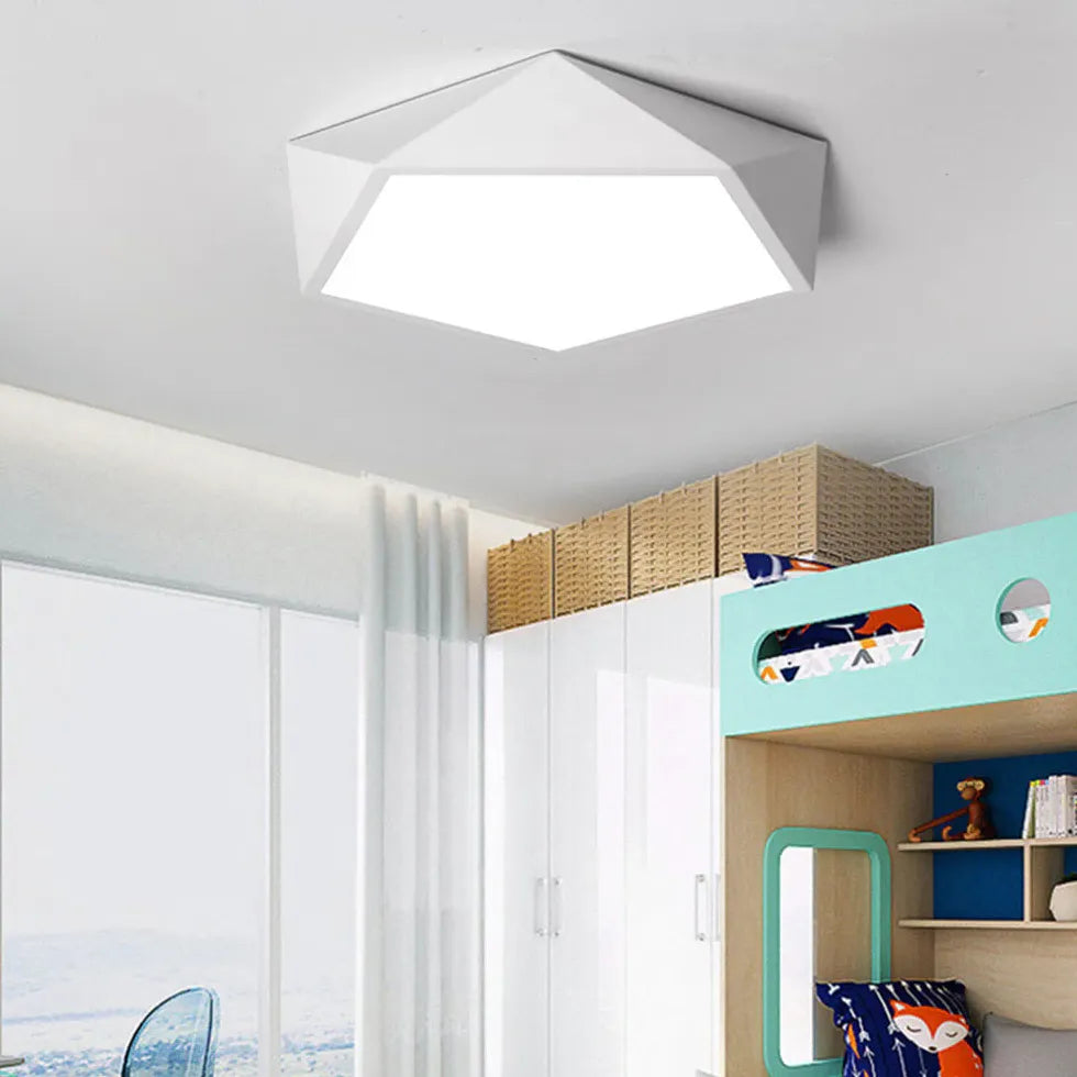 Plafoniera geometrica minimalista design a cinque punte - clowasit.com