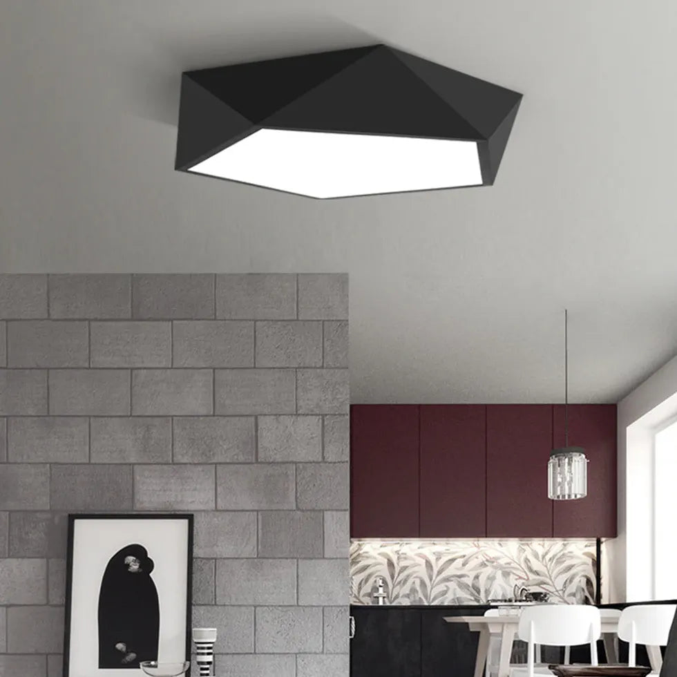 Plafoniera geometrica minimalista design a cinque punte - clowasit.com