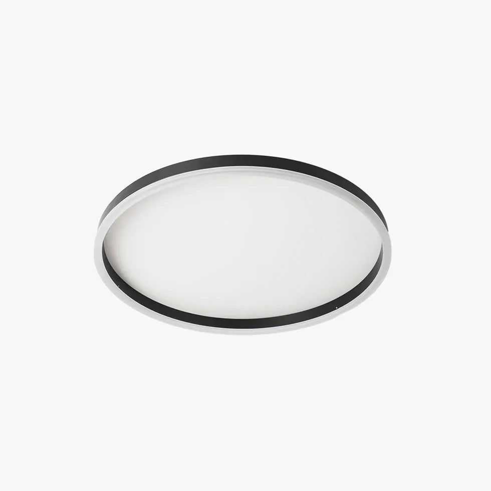 Plafoniera semplice camera letto rotonda nera - clowasit.com