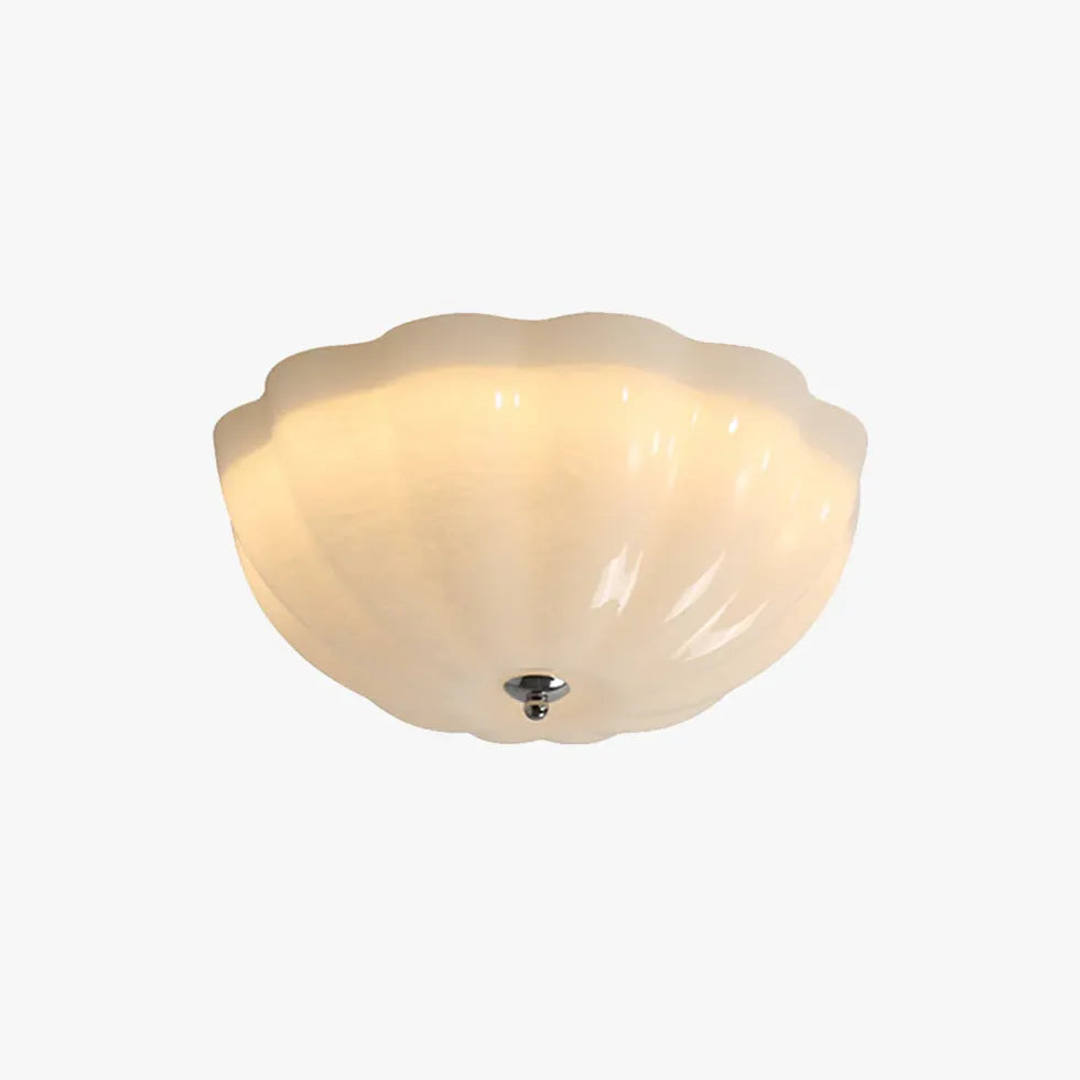 Plafoniera gialla in vetro forma conchiglia moderna - clowasit.com
