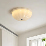 Plafoniera gialla in vetro forma conchiglia moderna - clowasit.com