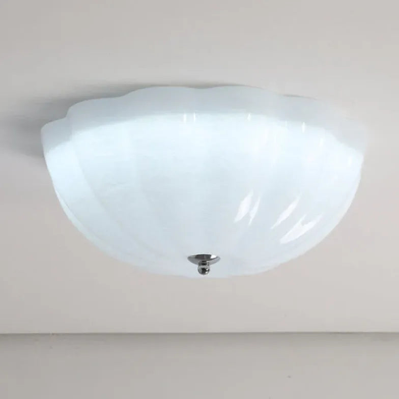 Plafoniera gialla in vetro forma conchiglia moderna - clowasit.com