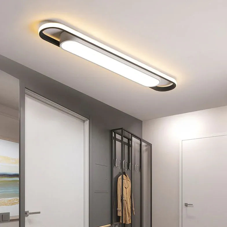 Lampadario sospensione bianco Design Ellittico Minimalista - clowasit.com