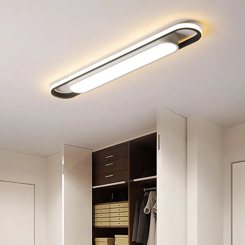 Lampadario sospensione bianco Design Ellittico Minimalista - clowasit.com