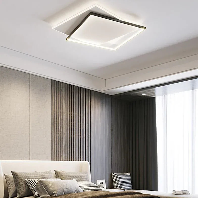 Plafoniera Soffitto Quadrata Design Moderno Bianco Nero - clowasit.com