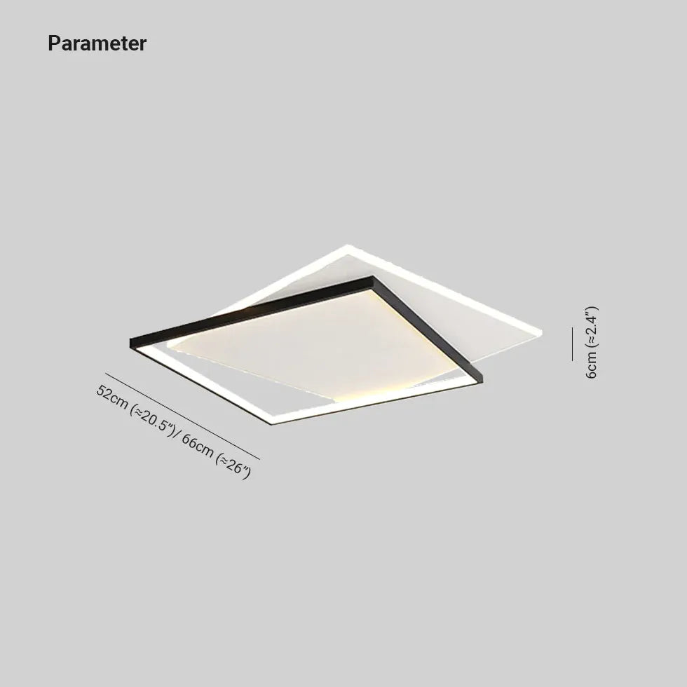 Plafoniera Soffitto Quadrata Design Moderno Bianco Nero - clowasit.com