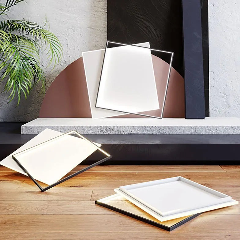 Plafoniera Soffitto Quadrata Design Moderno Bianco Nero - clowasit.com