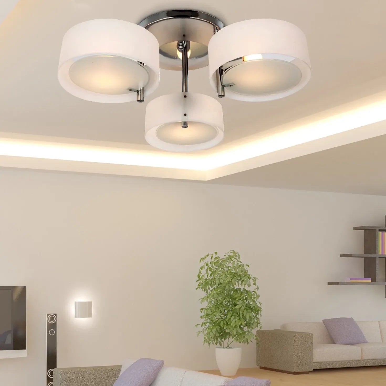Lampadari da soffitto per soggiorno Stile Rotondo - clowasit.com