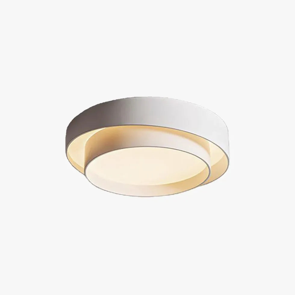 minimalista bianca doppia rotonda plafoniera lampadario - clowasit.com