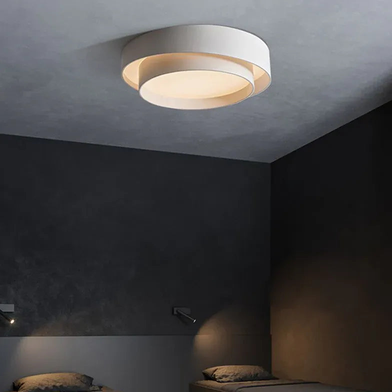 minimalista bianca doppia rotonda plafoniera lampadario - clowasit.com