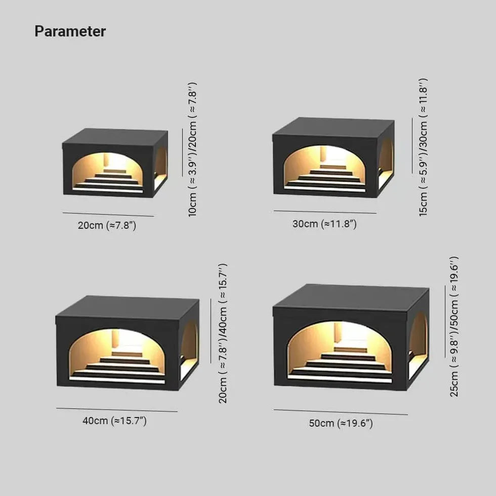 Luci da esterno solari nere geometriche - clowasit.com