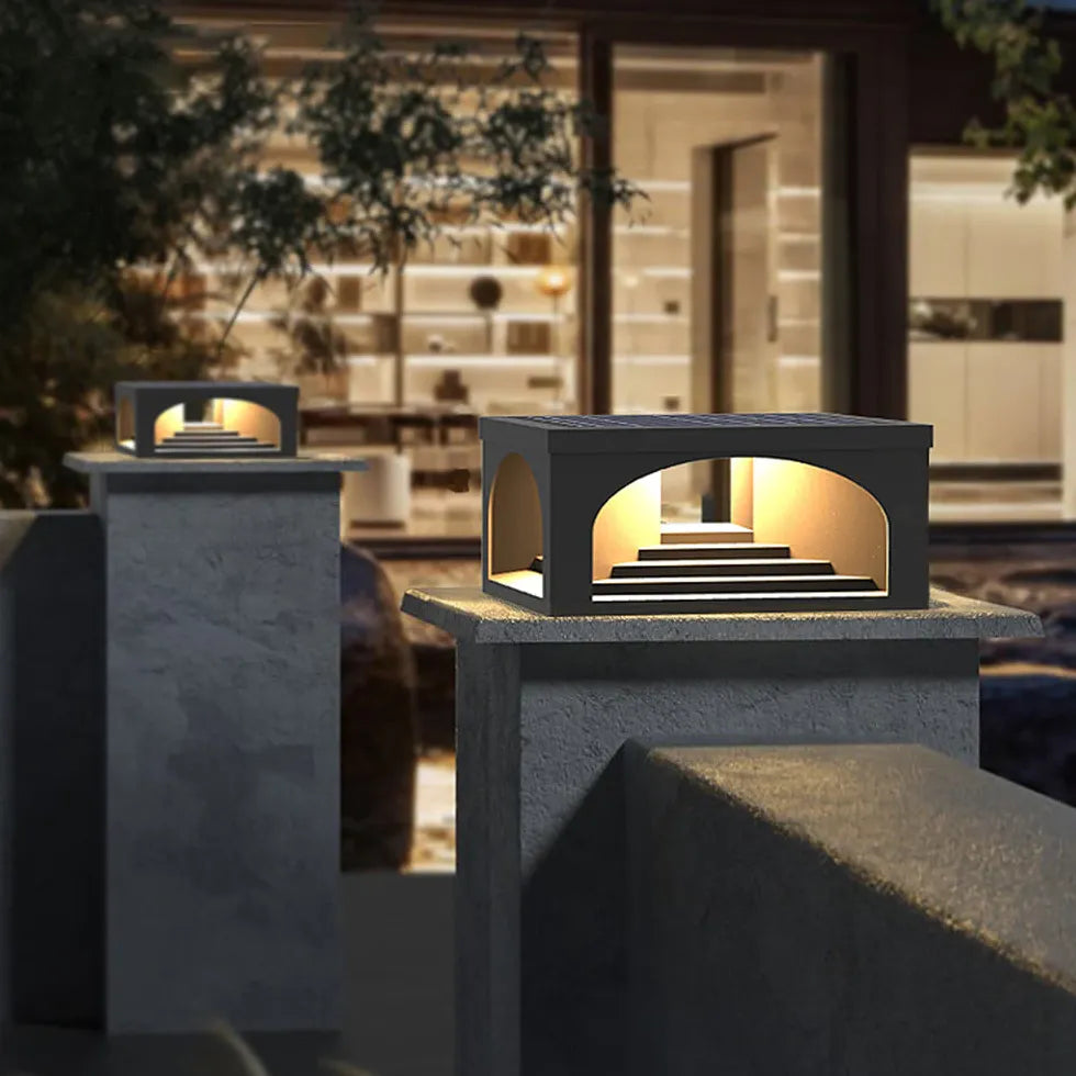 Luci da esterno solari nere geometriche - clowasit.com