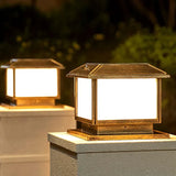 Lampada da palo solare quadrata retrò semplice - clowasit.com