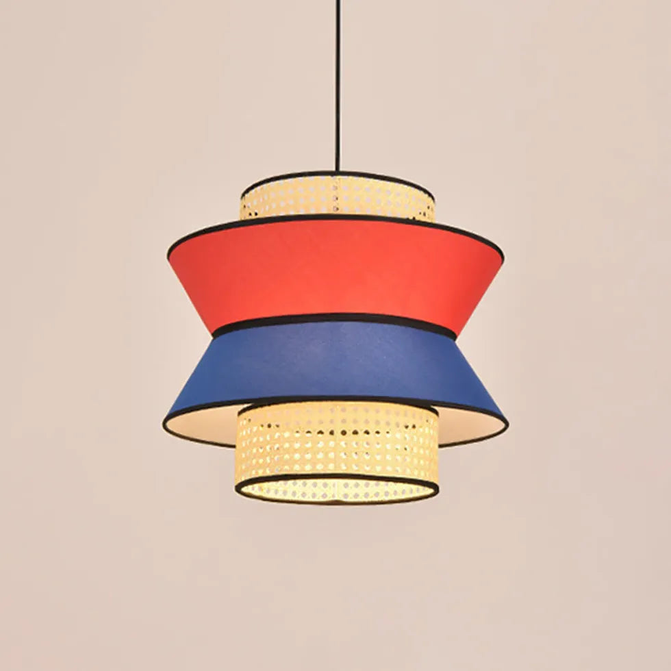 Lampadari Rattan Design Elegante Con PVC Multicolore - clowasit.com