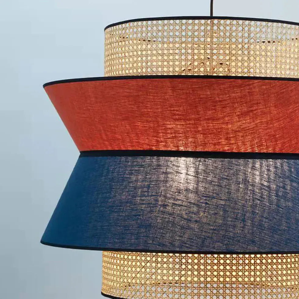 Lampadari Rattan Design Elegante Con PVC Multicolore - clowasit.com