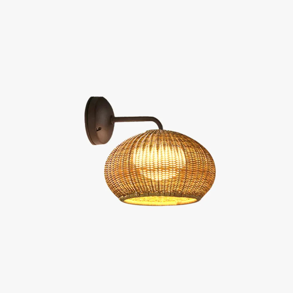 Lampadari a parete led semicerchio in rattan - clowasit.com