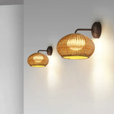 Lampadari a parete led semicerchio in rattan - clowasit.com