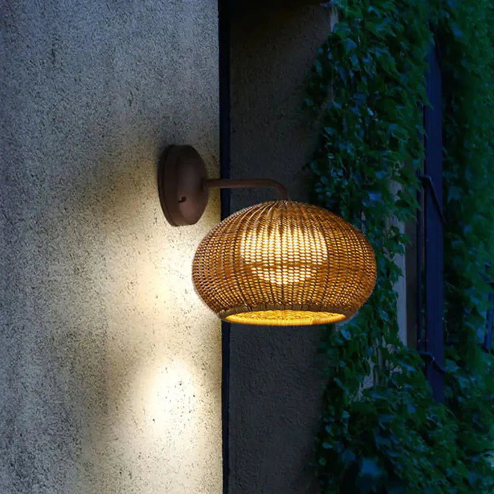 Lampadari a parete led semicerchio in rattan - clowasit.com