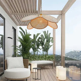 Rosone Lampadario Vintage Design Elegante in Rattan - clowasit.com