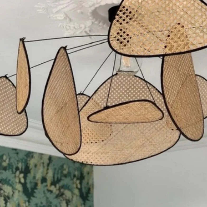 Lampadari da soffitto design in rattan irregolare - clowasit.com