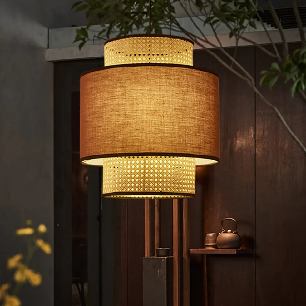 Coprifilo per lampadari PVC doppio strato rattan - clowasit.com