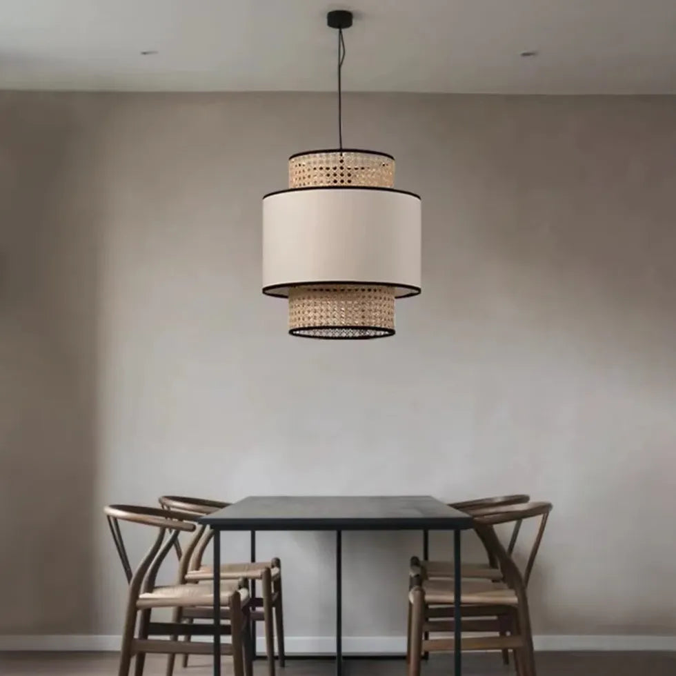 Coprifilo per lampadari PVC doppio strato rattan - clowasit.com