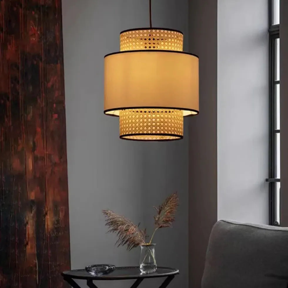 Coprifilo per lampadari PVC doppio strato rattan - clowasit.com