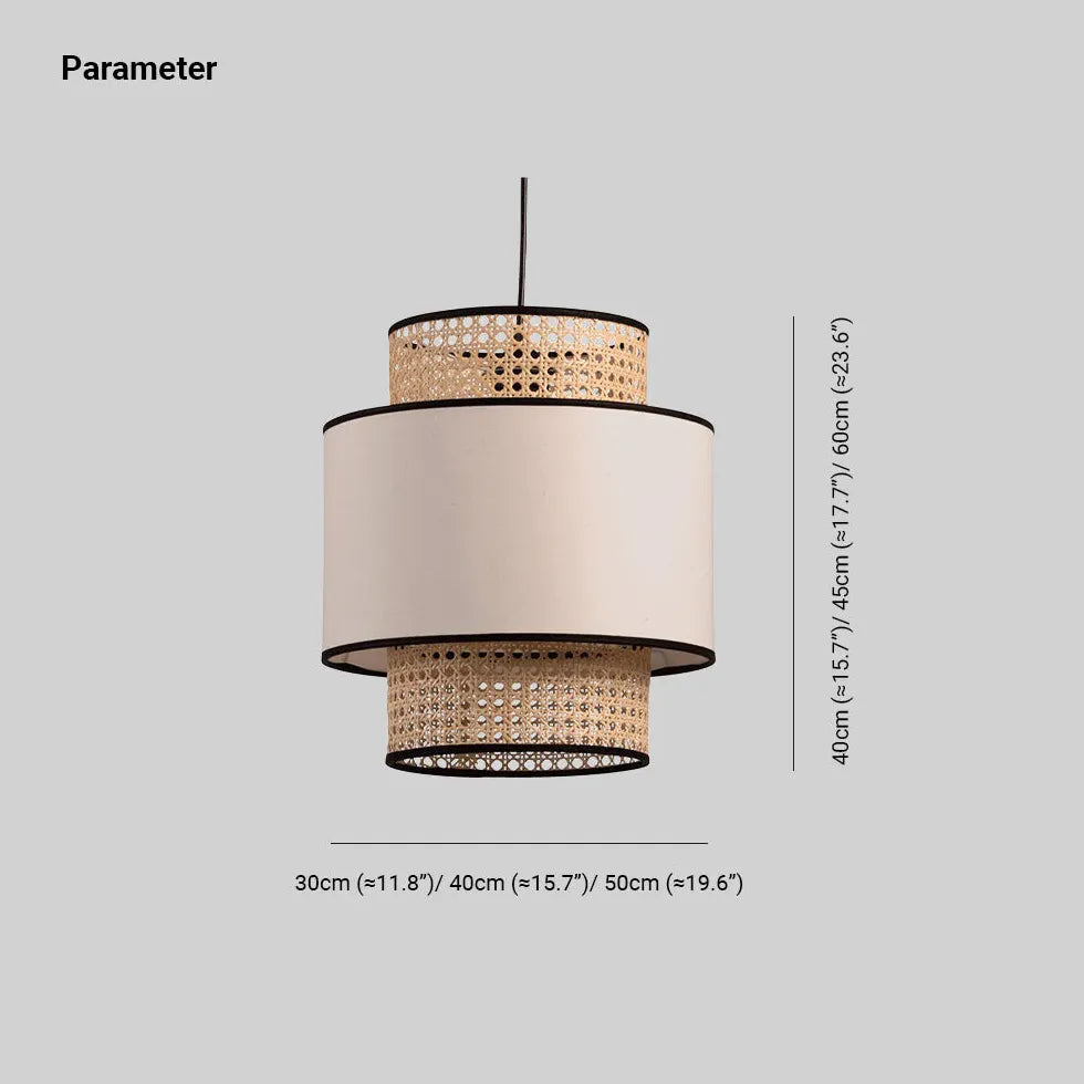 Coprifilo per lampadari PVC doppio strato rattan - clowasit.com