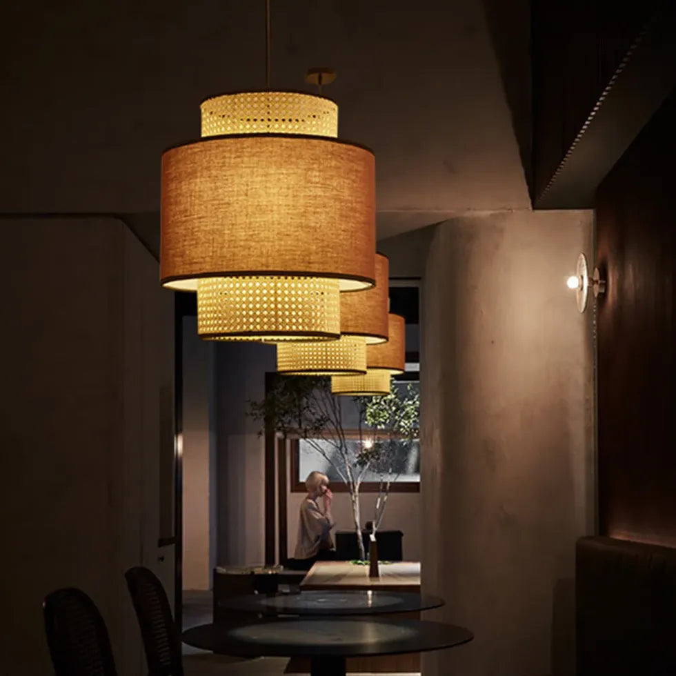 Coprifilo per lampadari PVC doppio strato rattan - clowasit.com