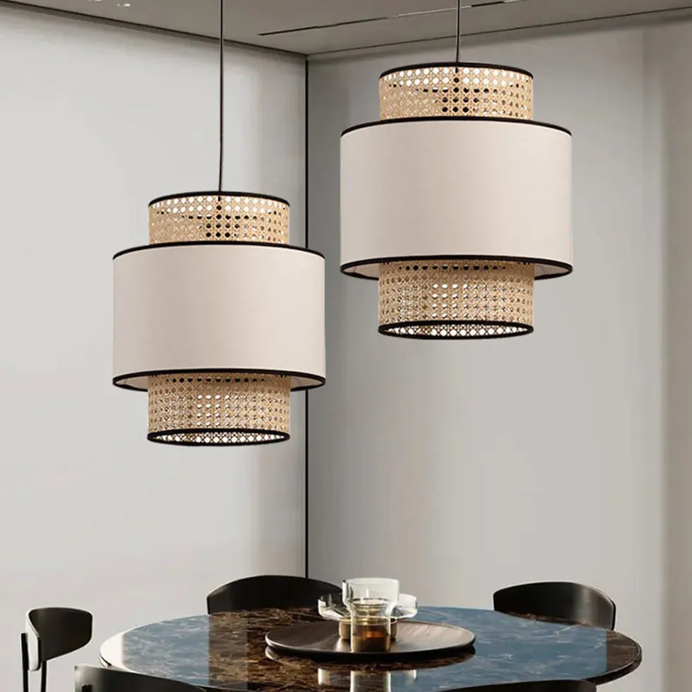 Coprifilo per lampadari PVC doppio strato rattan - clowasit.com