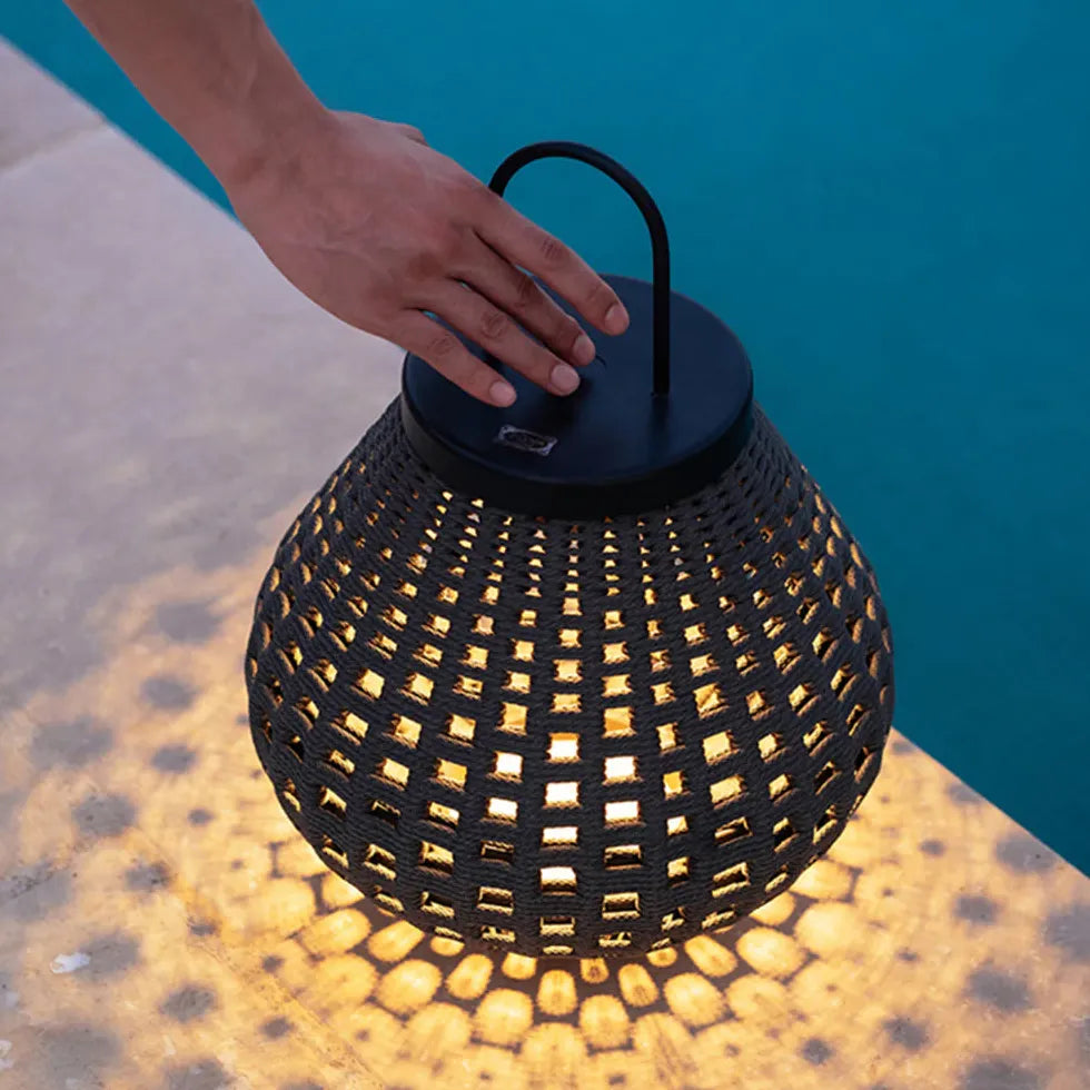 Lampade da terra etniche intrecci di rattan - clowasit.com