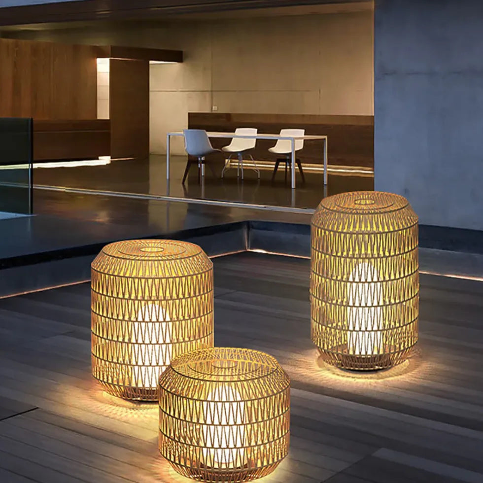 Lampade da terra in Rattan Design Lanterna - clowasit.com
