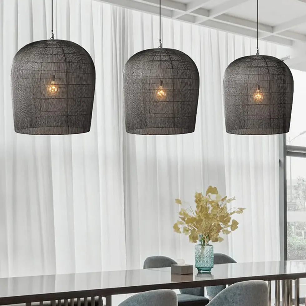 Pendente lampadari moderni cucina intrecciato semi trasparente - clowasit.com