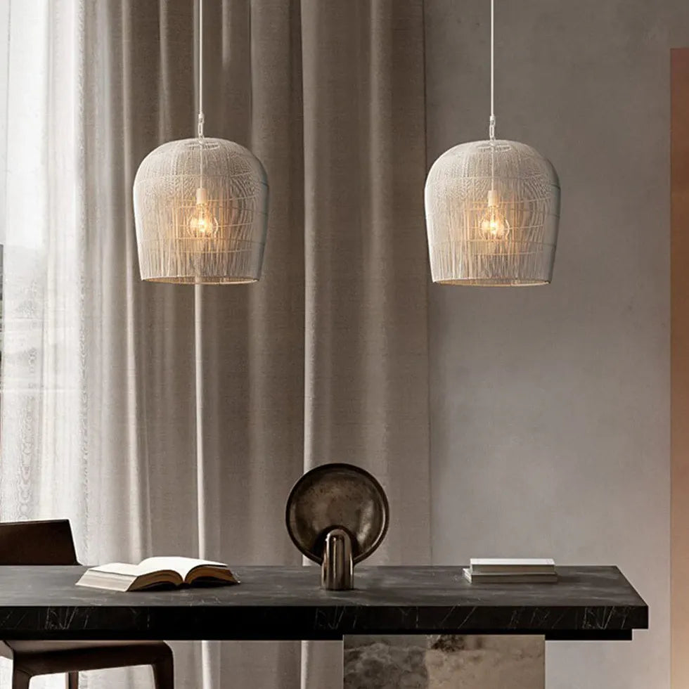 Pendente lampadari moderni cucina intrecciato semi trasparente - clowasit.com