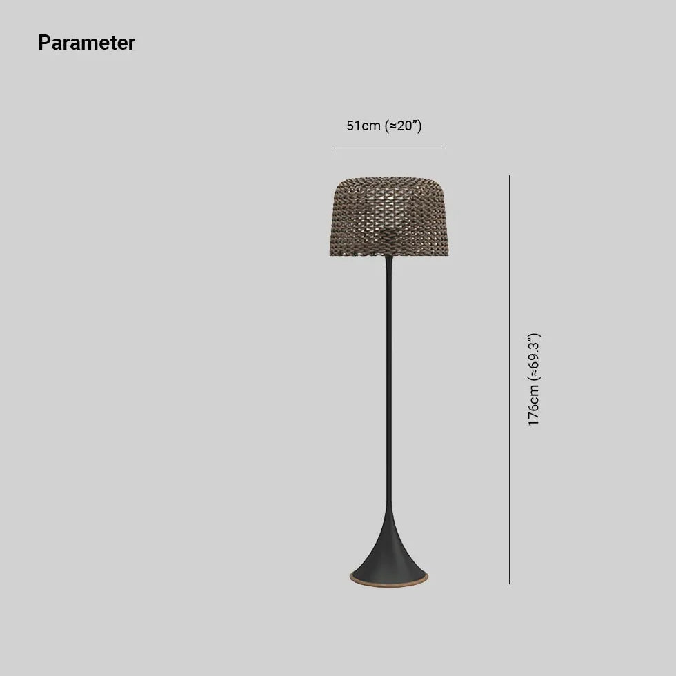 Lampade a terra da esterno Solare in Rattan - clowasit.com