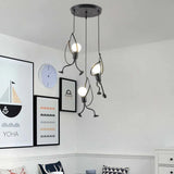 Lampadario stile moderno con figure bianche eleganti - clowasit.com