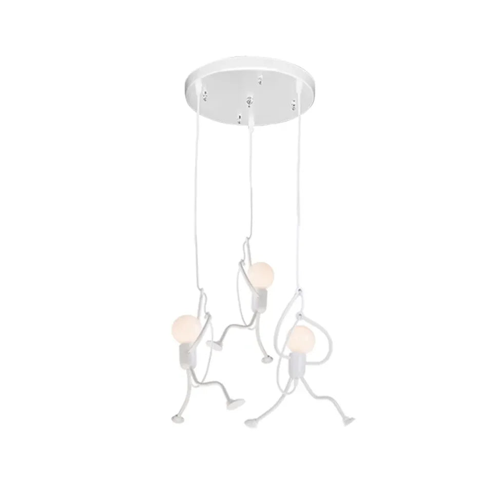 Lampadario stile moderno con figure bianche eleganti - clowasit.com