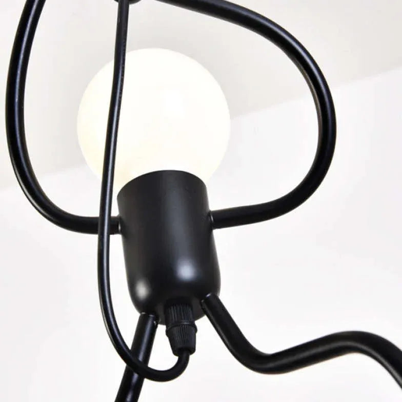Lampadario stile moderno con figure bianche eleganti - clowasit.com